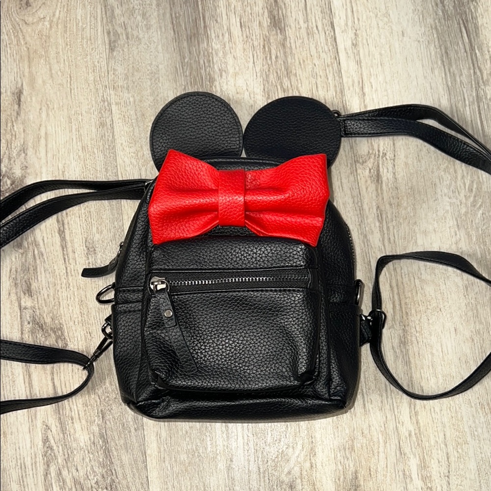 Mini Leather Minnie Mouse Backpack